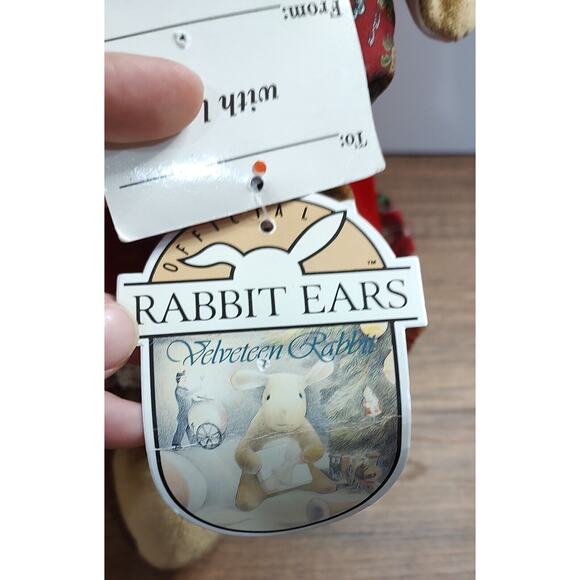 Velveteen Rabbit Plush Christmas Dress 1985 14" Stuffed Animal Toys R Us B8 - Picture 8 of 8